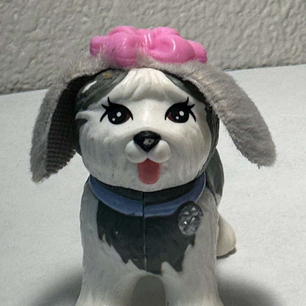 Vintage Littlest Pet Shop Dog from Garden Tag Pets White And Gray Dog Collection - Picture 7 of 8